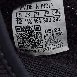 Pre Owned Yeezy x Adidas Black Knit Fabric Boost 350 V2 Onyx Sneakers Size 46 2/3