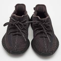 Yeezy x Adidas Black Knit Fabric Boost 350 V2 Black Non-Reflective Sneakers Size 36 2/3