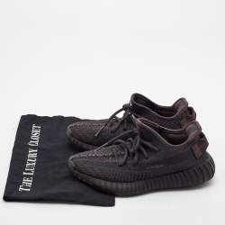 Yeezy x Adidas Black Knit Fabric Boost 350 V2 Black Non-Reflective Sneakers Size 36 2/3