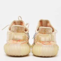 Pre Owned Yeezy x Adidas Multicolor Knit Fabric Boost 350 V2 MX Oat Sneakers Size 38 2/3