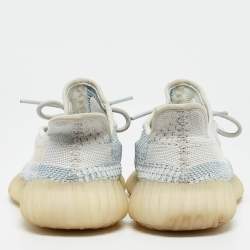 Yeezy x Adidas Blue Knit Fabric Boost 350 V2 Cloud White Non Reflective Sneakers Size 38 2/3