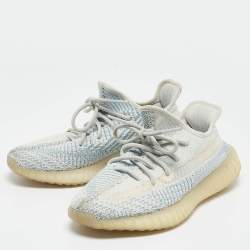 Yeezy x Adidas Blue Knit Fabric Boost 350 V2 Cloud White Non Reflective Sneakers Size 38 2/3