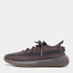 Yeezy x Adidas Black Knit Fabric Boost 350 V2 Cinder Non Reflective Sneakers Size 39 1/3