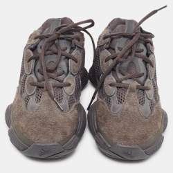 Pre Owned Yeezy x Adidas Black/Grey Mesh and Suede Yeezy Boost 500 Utility Black Sneakers Size 39 1/3