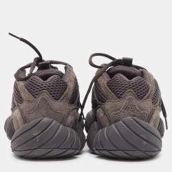 Pre Owned Yeezy x Adidas Black/Grey Mesh and Suede Yeezy Boost 500 Utility Black Sneakers Size 39 1/3