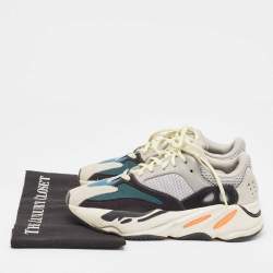 Pre Owned Yeezy x Adidas Multicolor Suede and Mesh Boost 700 Wave Runner Sneakers Size 39 1/3