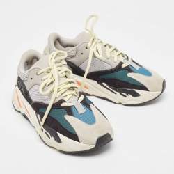 Pre Owned Yeezy x Adidas Multicolor Suede and Mesh Boost 700 Wave Runner Sneakers Size 39 1/3