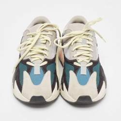 Pre Owned Yeezy x Adidas Multicolor Suede and Mesh Boost 700 Wave Runner Sneakers Size 39 1/3