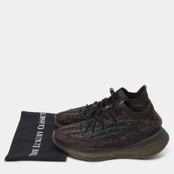 Yeezy x Adidas Black/Brown Knit Fabric Boost 380 Onyx RF Sneakers Size 44 2/3