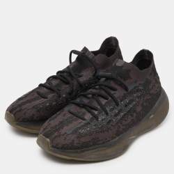 Yeezy x Adidas Black/Brown Knit Fabric Boost 380 Onyx RF Sneakers Size 44 2/3