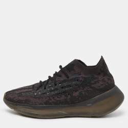 Yeezy x Adidas Black/Brown Knit Fabric Boost 380 Onyx RF Sneakers Size 44 2/3