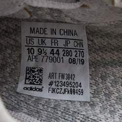 Pre Owned Yeezy x Adidas Two Tone Knit Fabric Boost 350 V2 Citrin Sneakers Size 44