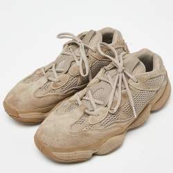 Yeezy x Adidas Beige Mesh and Suede 500 Taupe Light Sneakers Size 43 1/3