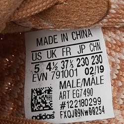 Yeezy x Adidas Orange Knit Fabric Boost 350 V2 Clay Sneakers Size 37 1/3