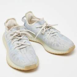 Yeezy x Adidas Blue/White Mesh Boost 350 V2 Mono Ice Sneakers Size 39 1/3
