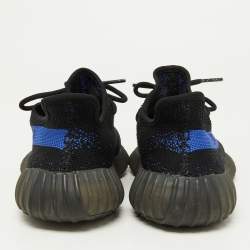 Yeezy x Adidas Black/Blue Knit Fabric Boost 350 V2 Dazzling Blue Sneakers Size 38 2/3