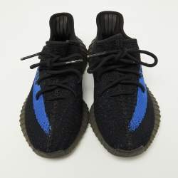 Yeezy x Adidas Black/Blue Knit Fabric Boost 350 V2 Dazzling Blue Sneakers Size 38 2/3