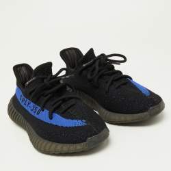 Yeezy x Adidas Black/Blue Knit Fabric Boost 350 V2 Dazzling Blue Sneakers Size 38 2/3