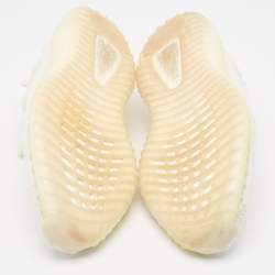 Pre Owned Yeezy x Adidas Off -White Knit Fabric Boost 350 V2 Bone Sneakers Size 45 1/3