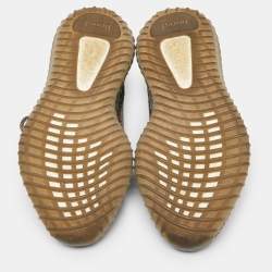 Pre Owned Yeezy x Adidas Grey/Orange Knit Fabric Boost 350 V2 Beluga Reflective Sneakers Size 44