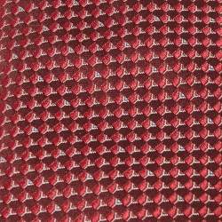 Pre Owned Yves Saint Laurent Red Jacquard Silk Classic Tie 