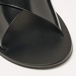 Yves Saint Laurent Black Leather Mojave Slingback Sandals Size 43