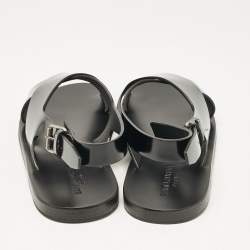 Yves Saint Laurent Black Leather Mojave Slingback Sandals Size 43