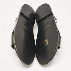 Yves Saint Laurent Black Leather Mojave Slingback Sandals Size 43