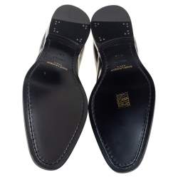Pre Owned Saint Laurent Black Patent Leather Montaigne Lace Up Derby Size 43.5
