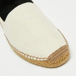Saint Laurent  Beige Canvas Logo Embroidered Espadrilles Sneakers Size 44
