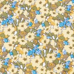 Yves Saint Laurent Vintage Yellow Floral Print Silk Traditional Tie 