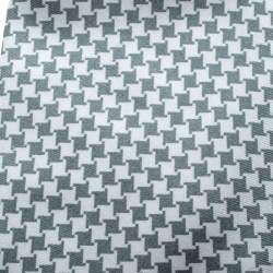 Pre Owned Yves Saint Laurent Grey and White Houndstooth Print Silk Tie