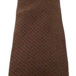 Pre Owned Yves Saint Laurent Vintage Brown Four Dot Pattern Silk Tie