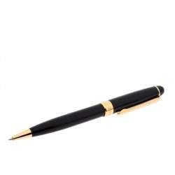 Gucci GG Black Lacquer Gold Tone Ballpoint Pen Gucci