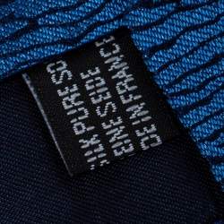 Pre Owned Yves Saint Laurent Blue Patterned Silk Tie
