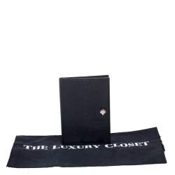 Pre Owned Yves Saint Laurent Black Leather Passport Holder