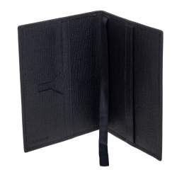 Pre Owned Yves Saint Laurent Black Leather Passport Holder