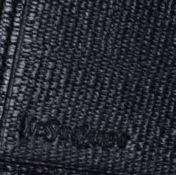 Pre Owned Yves Saint Laurent Black Leather Passport Holder