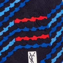 Yves Saint Laurent Multicolor Printed Silk Traditional Tie