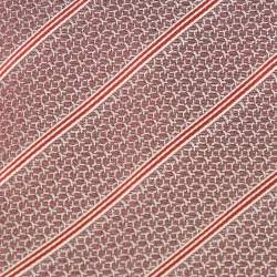 Yves Saint Laurent Red Striped Pattern Silk Tie