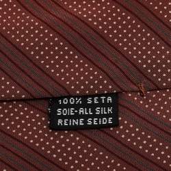 Yves Saint Laurent Vintage Pink Striped Silk Tie