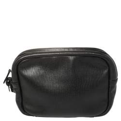 Pre Owned Yves Saint Laurent Black Leather Pouch