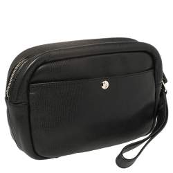 Pre Owned Yves Saint Laurent Black Leather Pouch