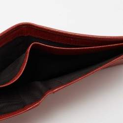 Pre Owned Yves Saint Laurent Rust Leather Bifold Wallet