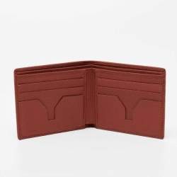 Pre Owned Yves Saint Laurent Rust Leather Bifold Wallet