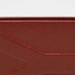Pre Owned Yves Saint Laurent Rust Leather Bifold Wallet