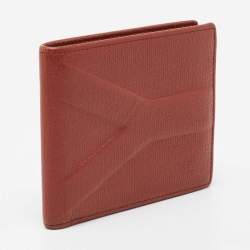 Pre Owned Yves Saint Laurent Rust Leather Bifold Wallet