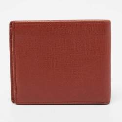 Pre Owned Yves Saint Laurent Rust Leather Bifold Wallet