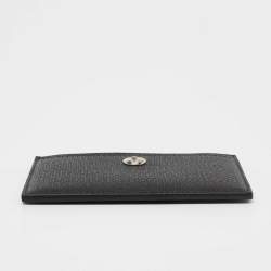 Pre Owned Yves Saint Laurent Black Textured Leather Card Holder