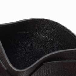 Pre Owned Yves Saint Laurent Black Textured Leather Card Holder